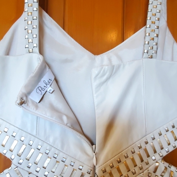 Parker White Leather Dress - Picture 8 of 8